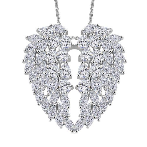 GP Amore Kollektion - Weißer Zirkon und blauer Saphir Anhänger mit 45cm Kette - 8,33 ct. image number 0