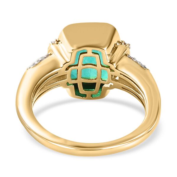 Pfau Triplett Quarz und wei&szlig;er Zirkon-Ring - 5,07 ct. image number 6