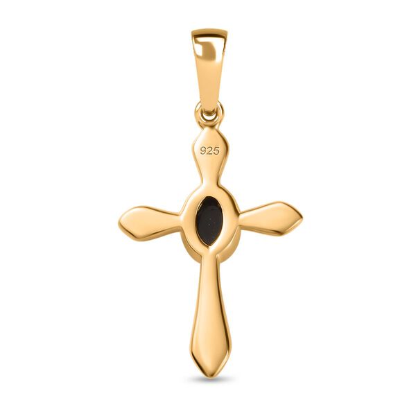 Boulder Opal Triplette Anh&auml;nger 925 Silber vergoldet ca. 0,37 ct. image number 7