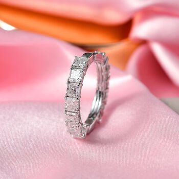 D'Joy Moissanit Ring, 925 Silber rhodiniert - 3,52 ct.