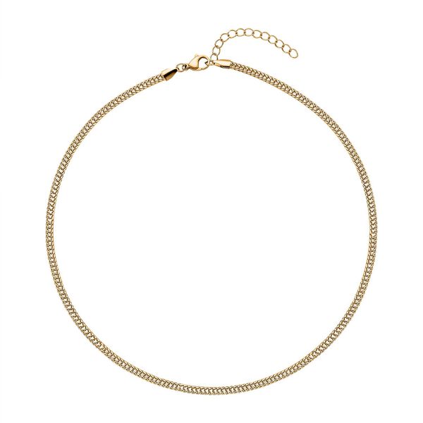 Panzerkette, ca. 50 cm, Edelstahl, ca. 9,10g, goldfarben