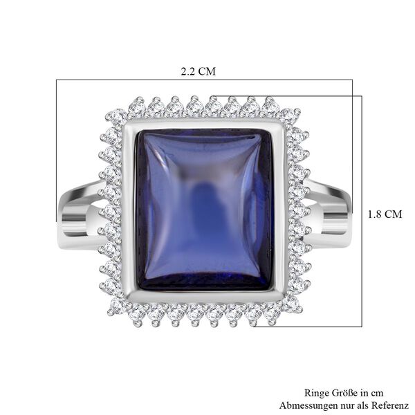 Lustro Stella Blauer Zirkonia, Wei&szlig;er Zirkonia Ring 925 Silber rhodiniert (Gr&ouml;&szlig;e 17.00) image number 6