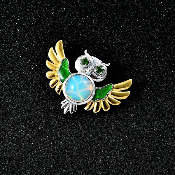 GP Italian Garden Kollektion- AA Nat&uuml;rlicher, &auml;thiopischer Welo Opal, Chromdiopsid und blauer Saphir-Anh&auml;nger - 2,66 ct. image number 3