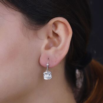 J Francis gefertigt mit SWAROVSKI- Wei&szlig;e Swarvoski Kristall Ohrringe