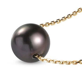 Zertifiziert und gepr&uuml;ft AAAA Tahiti Perle 45+5cm Halskette in 585 Gold