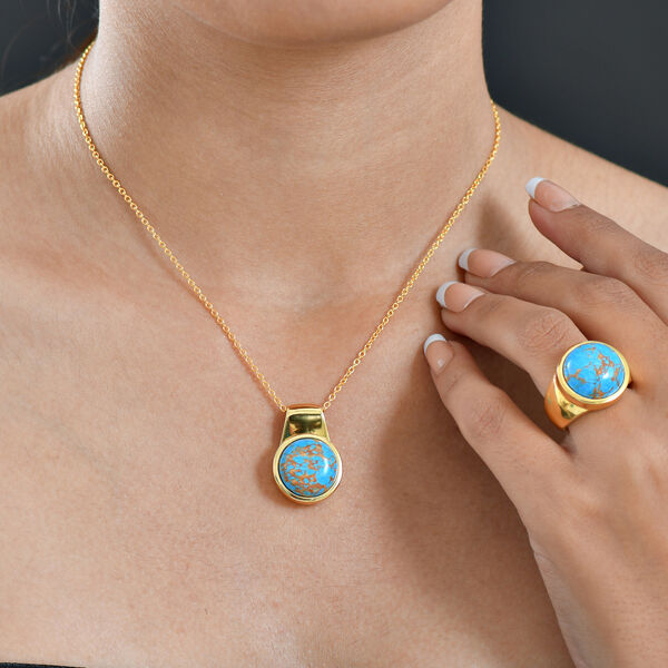 EVER TRUE AAA Blaues Türkis Schmuckset ca. 50 cm (Größe 17) ca. 30,00 ct. image number 2