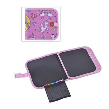 14-Gesicht Kinder  Malbuch mit 12 Farbe Kunststoff Pinsel, Gelb Malereibuch, Gr&ouml;&szlig;e 22cmx20cmx1.5cm, Einhorn