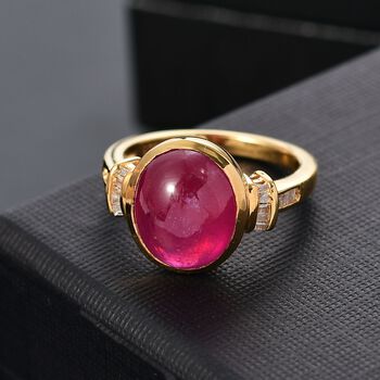 AA Afrikanischer Rubin und Diamant Ring - 8,58 ct.