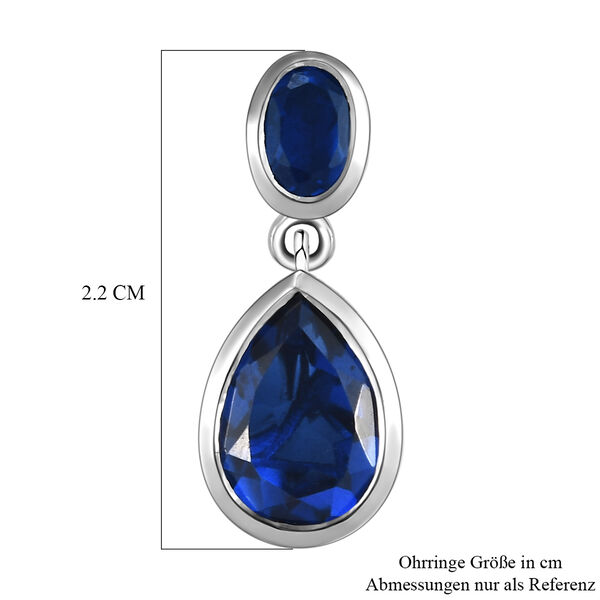 Ceylonfarbene Quarz-Ohrringe, 925 Silber platiniert - 5,27 ct.&nbsp; image number 5