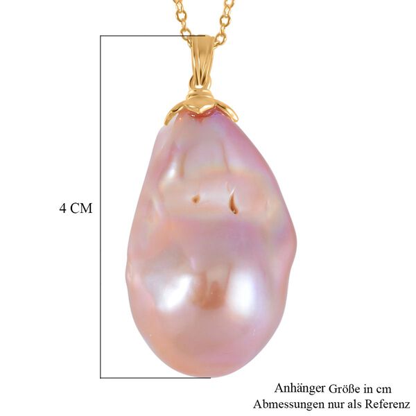 13-16 mm mehrfarbiger Barockperlen-Anhänger mit 45cm Kette image number 6