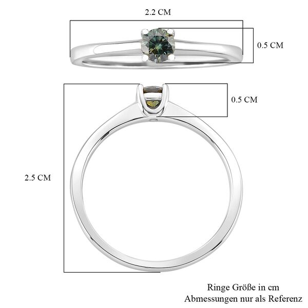 D'Joy blauer Moissanit Ring, 925 Silber rhodiniert - 0,30 ct. image number 6
