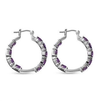 Afrikanische Amethyst-Inside-Out-Creolen