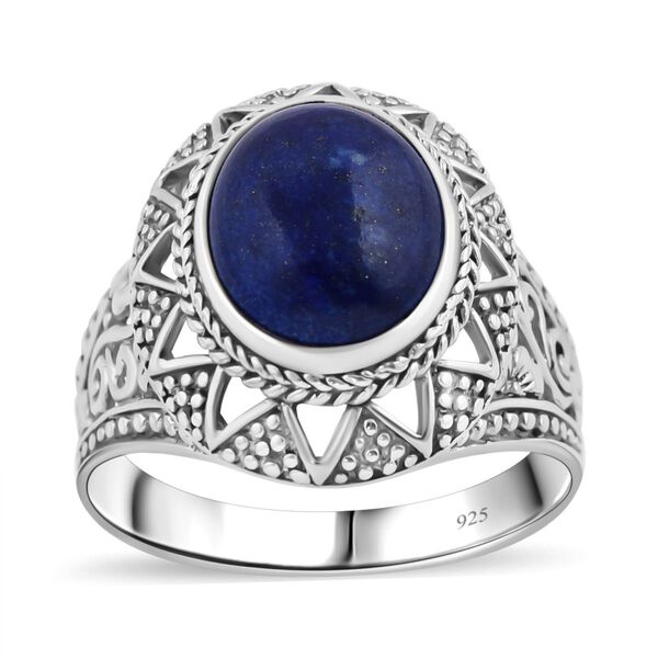 Lapislazuli Ring 925 Silber (Größe 16.00) ca. 6,35 ct image number 0
