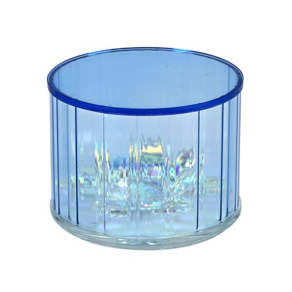 Deko Vorratsglas aus Kristallglas mit Lotusbl&uuml;te Deckel, blau image number 2