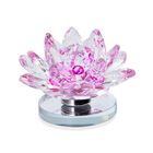 2er-Set kristallklare Lotusblume mit Drehsockel und Geschenkbox, Lila image number 4