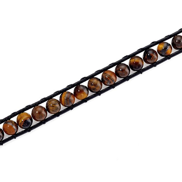 Flexible gelbe Tigerauge Halskette - 80 ct. image number 4