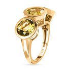 Ouro Verde-Quarz Ring, 925 Silber vergoldet, (Größe 16.00) ca. 5.37 ct image number 4