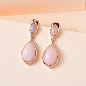 AA rosa Opal Ohrringe - 5,90 ct.