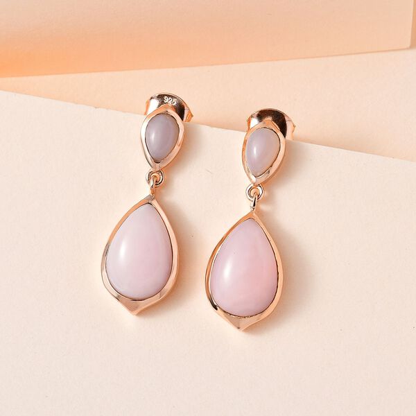 AA rosa Opal Ohrringe - 5,90 ct. image number 2