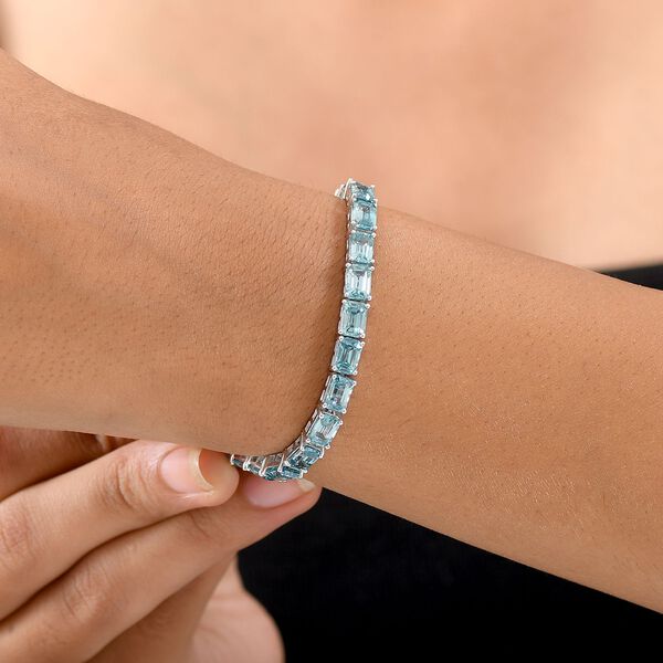 D'Joy AAA blaues Zirkon 20cm Armband - 34,24 ct. image number 2