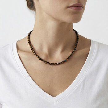 Flexible gelbe Tigerauge Halskette - 80 ct.