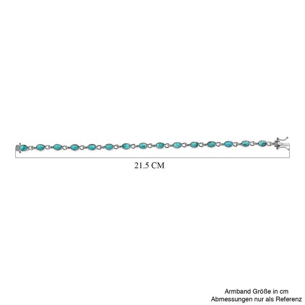 Sierra Nevada T&uuml;rkis und Zirkon-Armband, 925 Silber platiniert, 8,37 ct image number 5