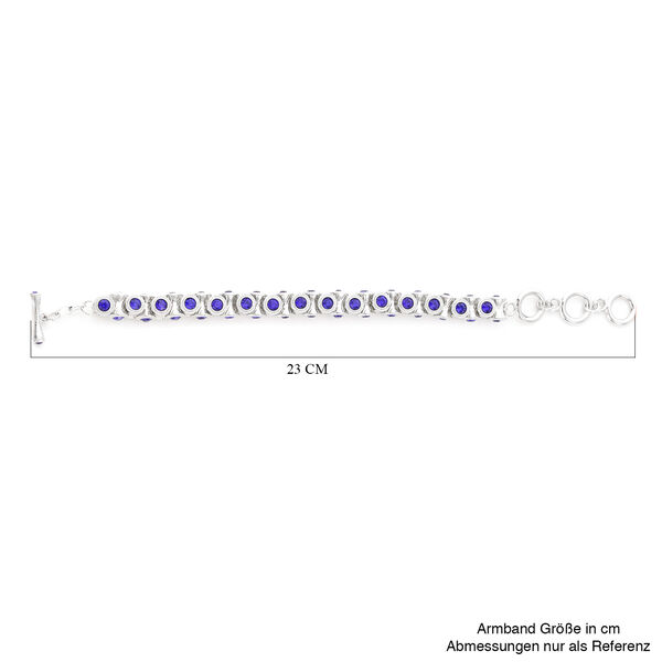 Blauer Kristall Armband ca. 19+5 cm Silberton image number 6