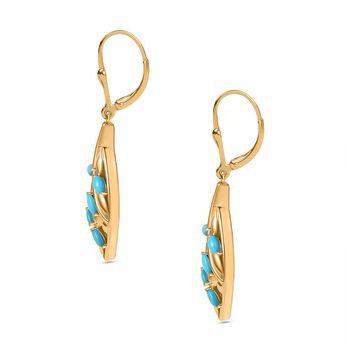 AA Sleeping Beauty T&uuml;rkis Ohrringe - 0,87 ct.