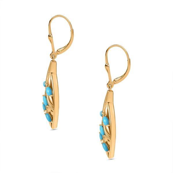 AA Sleeping Beauty T&uuml;rkis Ohrringe - 0,87 ct. image number 4