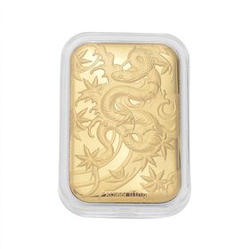 Gold-Barren mit Schlangen-Motiv in 999 Gold