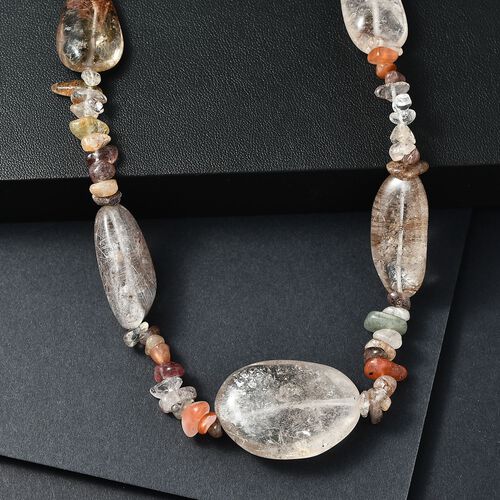 , Multi Rutilated Quartz Halskette ca. 60 cm Edelstahl ca. 470,00 ct. image number 1