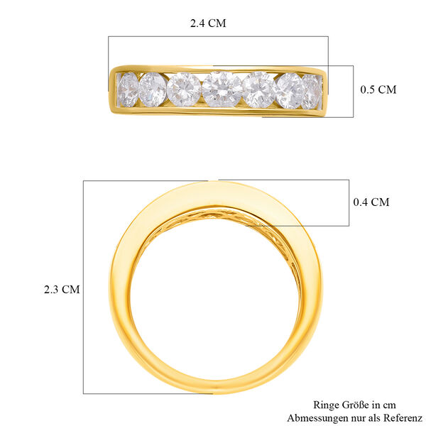 LUXURIANT IGI zertifizierter SI-GH Labor Diamant Ring in 585 Gelbgold - 1,50 ct. image number 16
