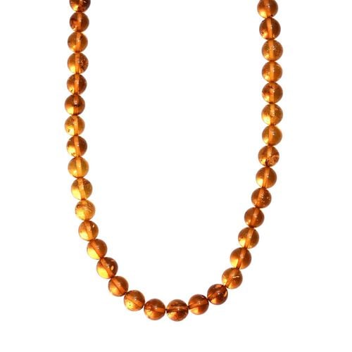 Bernstein Halskette ca. 50 cm 925 Silber rhodiniert ca. 52,00 ct. image number 0