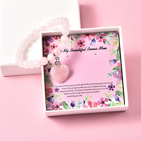 Rosenquarz runde flexibel Armband ca. 18 cm lange 116.50 ct image number 2