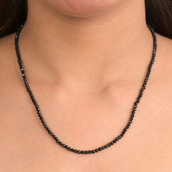 D'Joy schwarze Spinell 45+5cm Halskette - 30 ct.