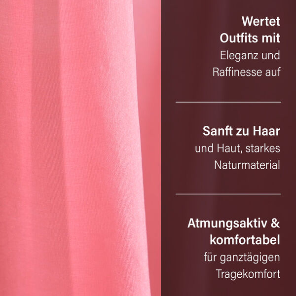 LA MAREY - Chiffonschal aus 100% Maulbeerseide in Korallfarbe image number 4