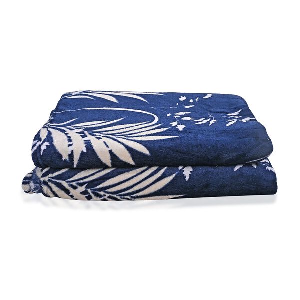 Ultraweiche bedruckte 155gsm Flanell Kuscheldecke, 200x150cm, Marineblau-Wei&szlig; image number 4