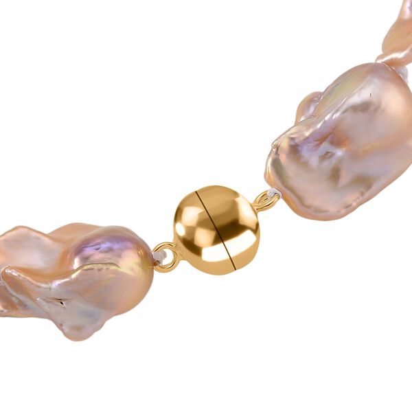 D'Joy AAAA Mehrfarbig-Barockperle (13-16 mm) Halskette ca. 50 cm 925 Silber vergoldet image number 5