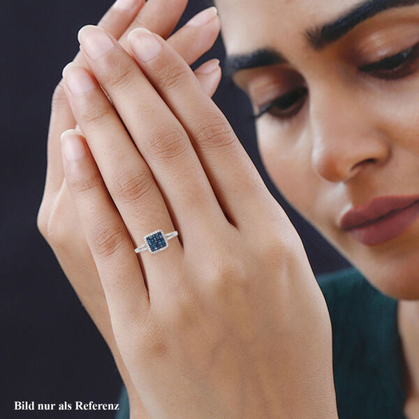 Blauer und weißer Diamant-Ring - 0,50 ct. image number 1