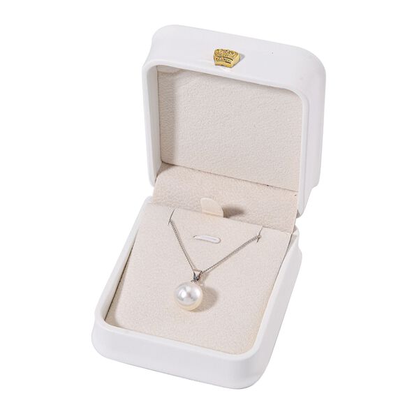 11-13mm Weißer Edison Perle Anhänger mit 45cm Kette image number 6