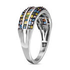 Mehrfarbiger Diamant Ring 925 Silber platiniert (Größe 16.00) ca. 1.00 ct image number 3