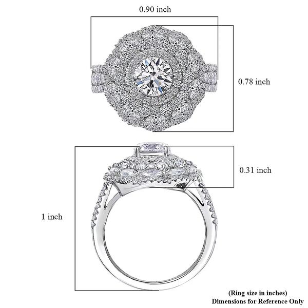 LUXURIANT DIAMOND - Lab Grown Diamant SI-GH Ring 925 Silber Rhodiniert (Gr&ouml;&szlig;e 20.00) (10-15 Werktage Lieferzeit) ca. 2,50 ct image number 6