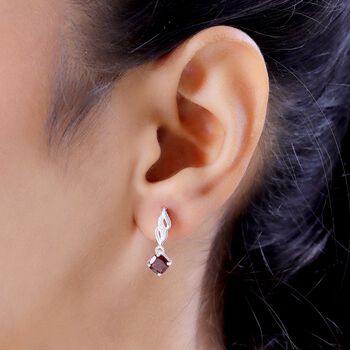 Rote Granat-Ohrh&auml;nger - 1,41 ct.