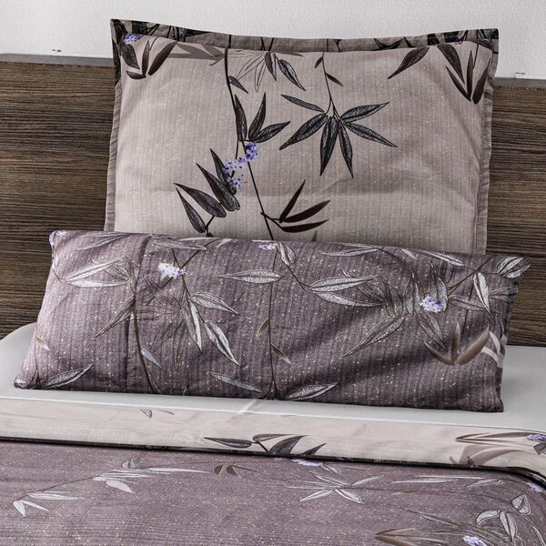 6-teiliges Set: antibakterielle, antiallergische Mikrofaser-Bettwäsche, Beige-Grau image number 5