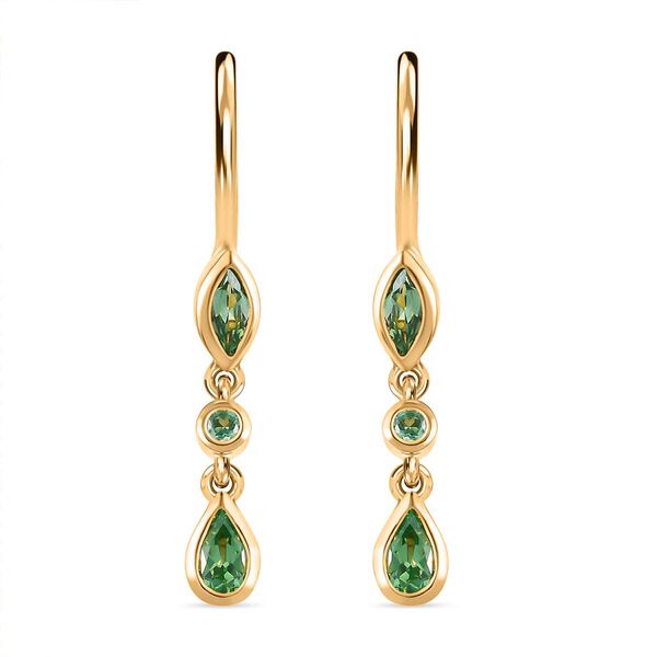 Merelani Mint-Granat Ohrringe, 925 Silber Gelbgold Vermeil ca. 0,94 ct image number 0