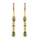 Merelani Mint-Granat Ohrringe, 925 Silber Gelbgold Vermeil ca. 0,94 ct