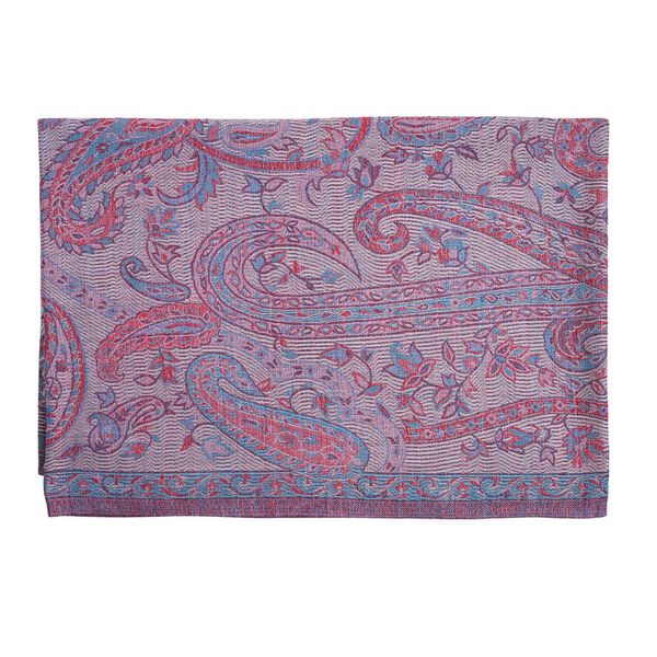 Luxuri&ouml;ser Merino-Seide Jacquard-Schal, 70 x 200 cm, Lilac image number 5