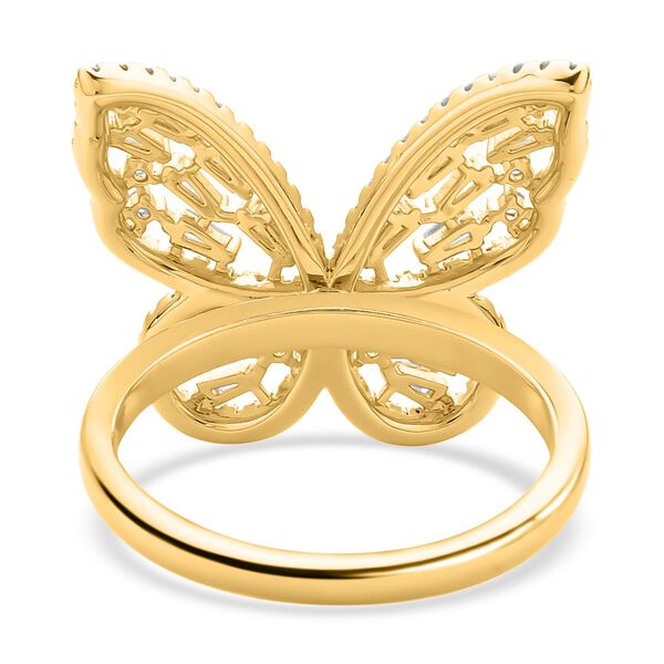 Wei&szlig;er Zirkonia-Ring, (Gr&ouml;&szlig;e 18.00), ca. 1,56  goldfarben 1.56 ct image number 6