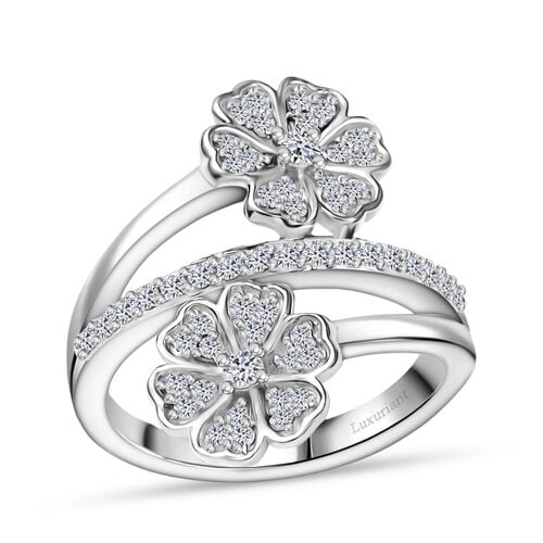 Lab Grown Diamant SI Ring 925 Silber rhodiniert (Größe 21.00) ca. 0,50 ct image number 3