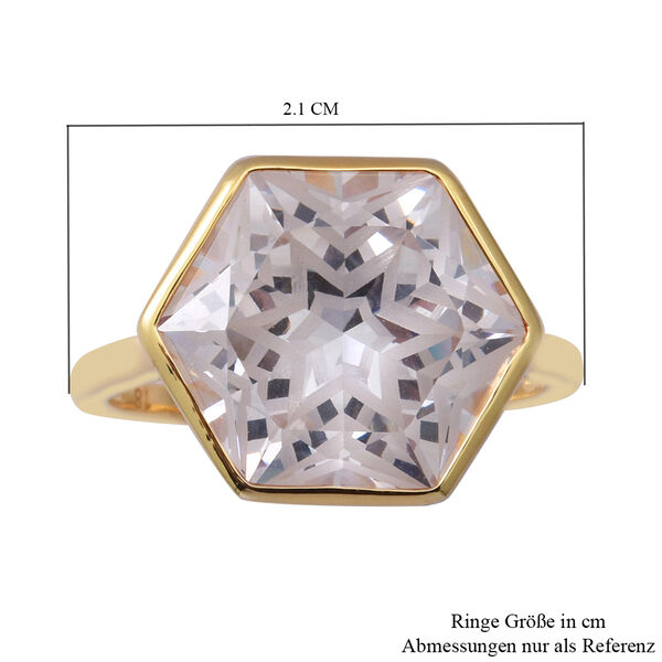 LUSTRO STELLA wei&szlig;er Zirkonia-Ring - 11,89 ct. image number 5